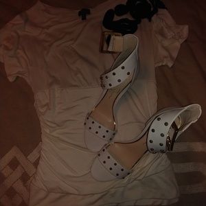 White and Black Blouse